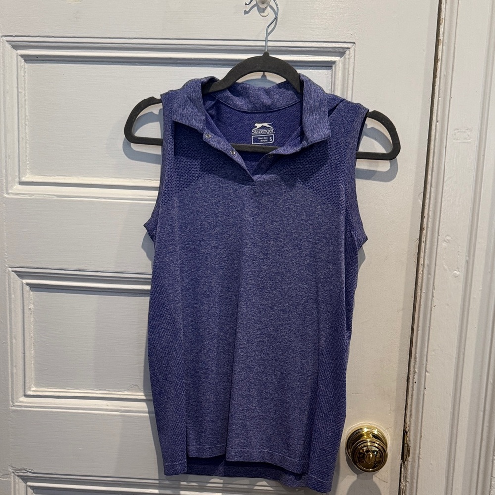 Slazenger Blue Sleeveless Hoodie Tee